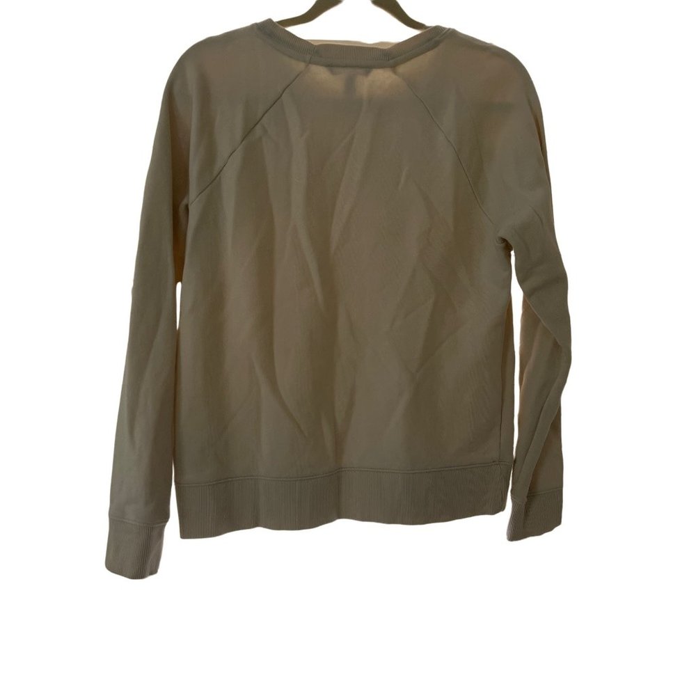 Banana Republic M Beige Ruffle Crewneck Sweatshirt - Picture 4 of 4